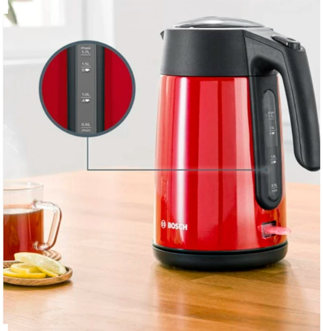 Электрочайник Bosch TWK7L464 красный купить,NaN