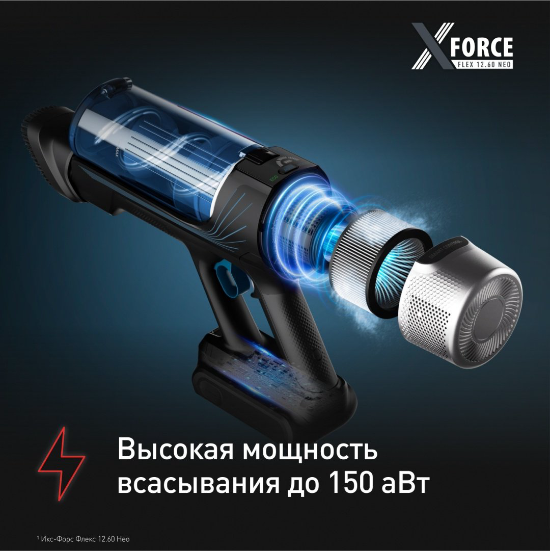 Пылесос Tefal X-Force Flex 12.60 Neo Aqua TY9LC1WO черный купить,229990