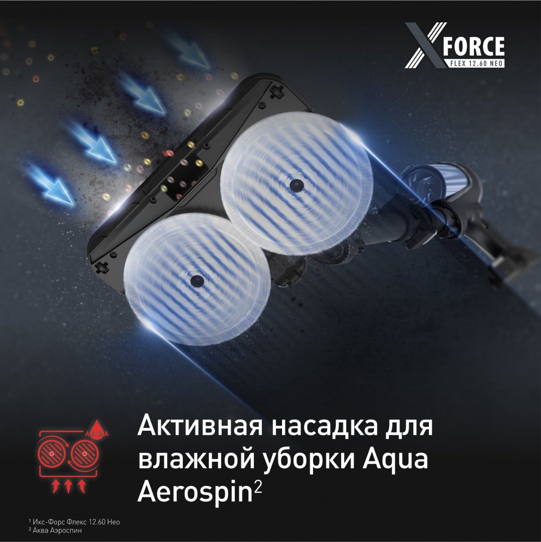 Пылесос Tefal X-Force Flex 12.60 Neo Aqua TY9LC1WO черный