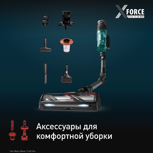 Пылесос Tefal X-Force Flex 12.60 Neo TY9L42WO черный купить,189990