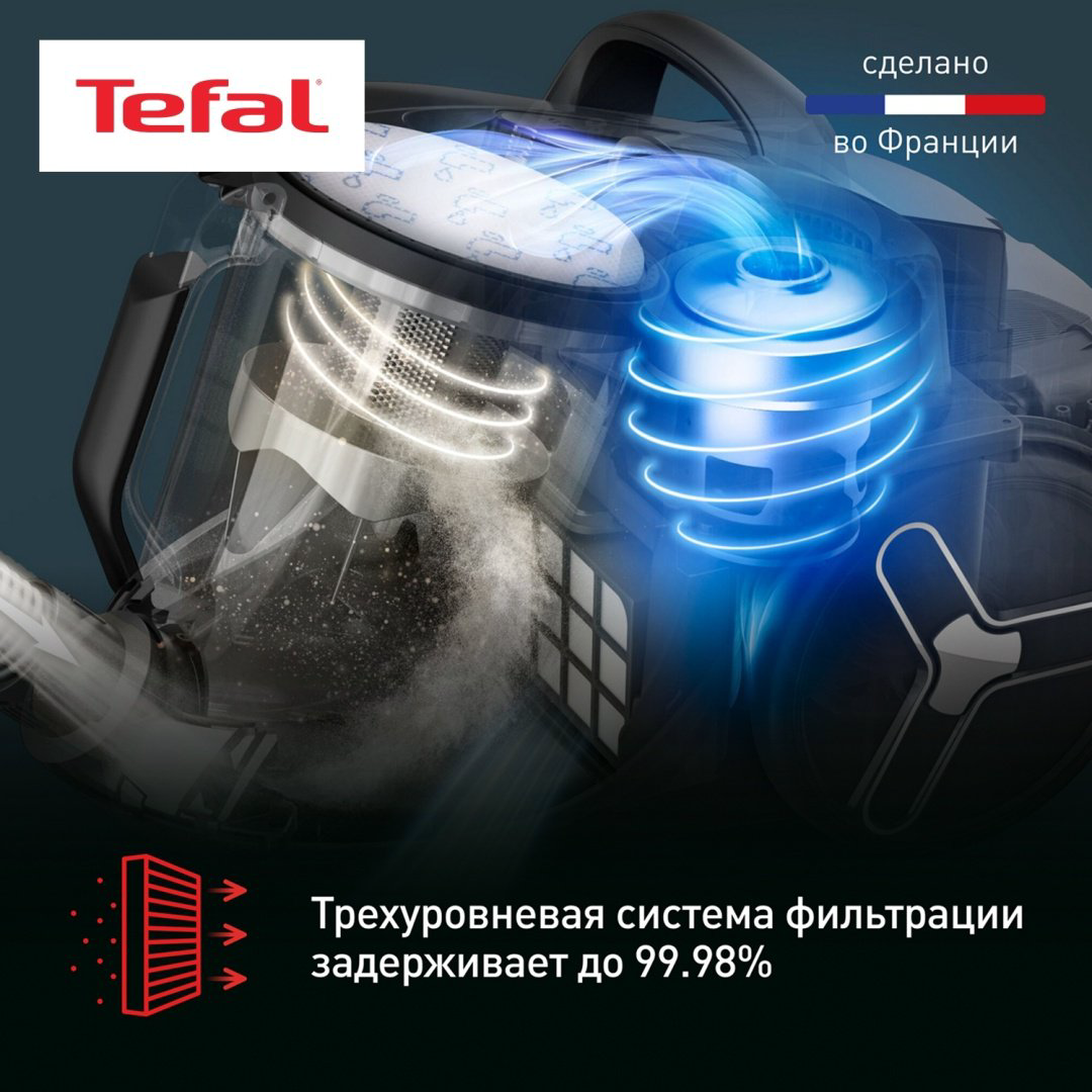 Пылесос Tefal TW7B70EA черный купить,149990