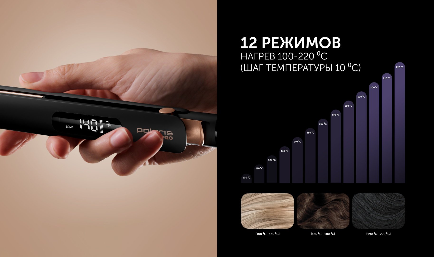 Polaris PHS 5012KT UltraSlim Digital PRO утюжок - ForteMarket Polaris PHS 5012KT UltraSlim Digital PRO утюжок купить,0