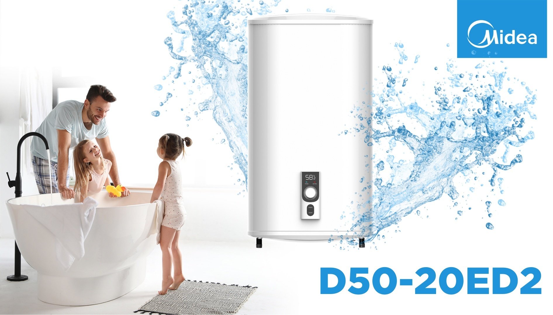 Водонагреватель Midea D50-20ED2 серый - ForteMarket Водонагреватель Midea D50-20ED2 серый купить,0