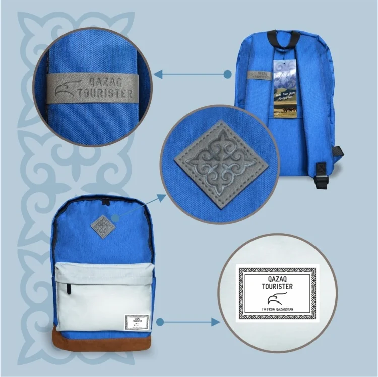 Рюкзак для ноутбука Qazaq Tourister QT-002 15.6" Grey Blue - ForteMarket Рюкзак для ноутбука Qazaq Tourister QT-002 15.6" Grey Blue купить,0