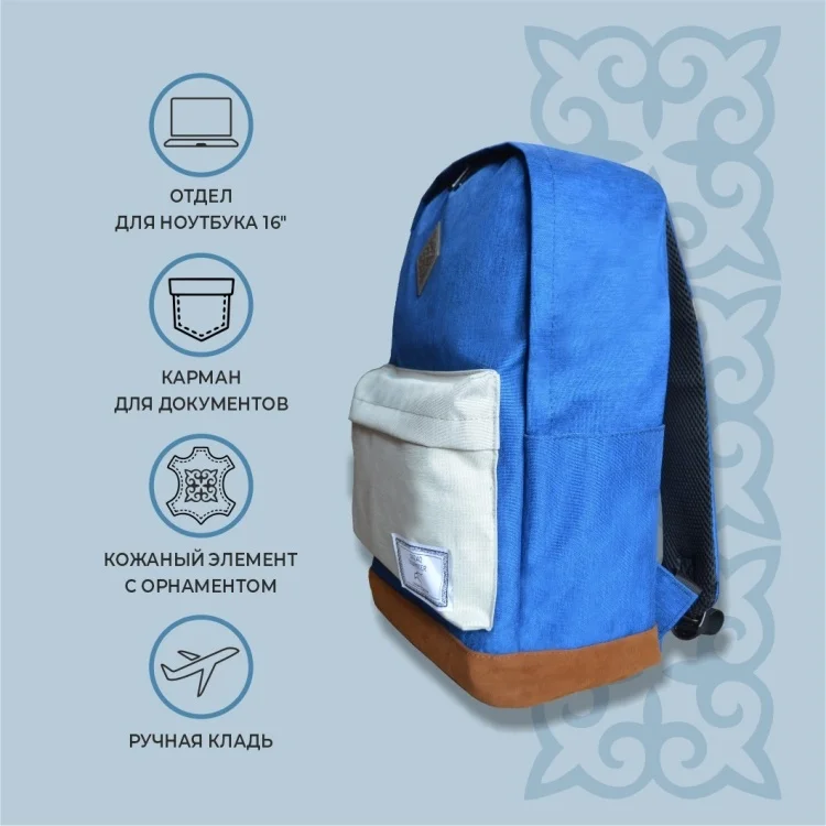 Рюкзак для ноутбука Qazaq Tourister QT-002 15.6" Grey Blue - ForteMarket Рюкзак для ноутбука Qazaq Tourister QT-002 15.6" Grey Blue купить,0
