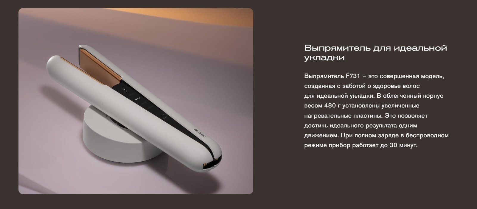 BORK F731 утюжок 30 мм купить,0