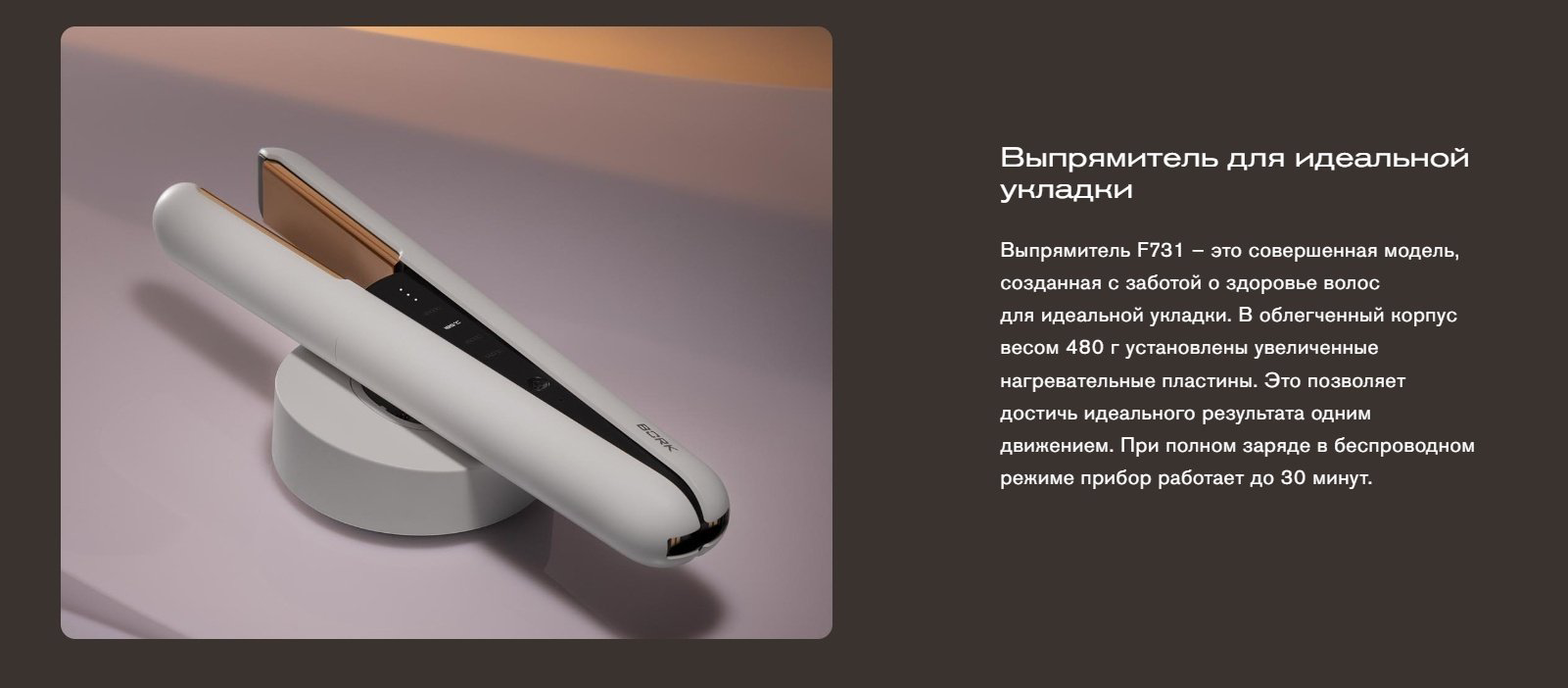 BORK F731 утюжок 30 мм купить,NaN