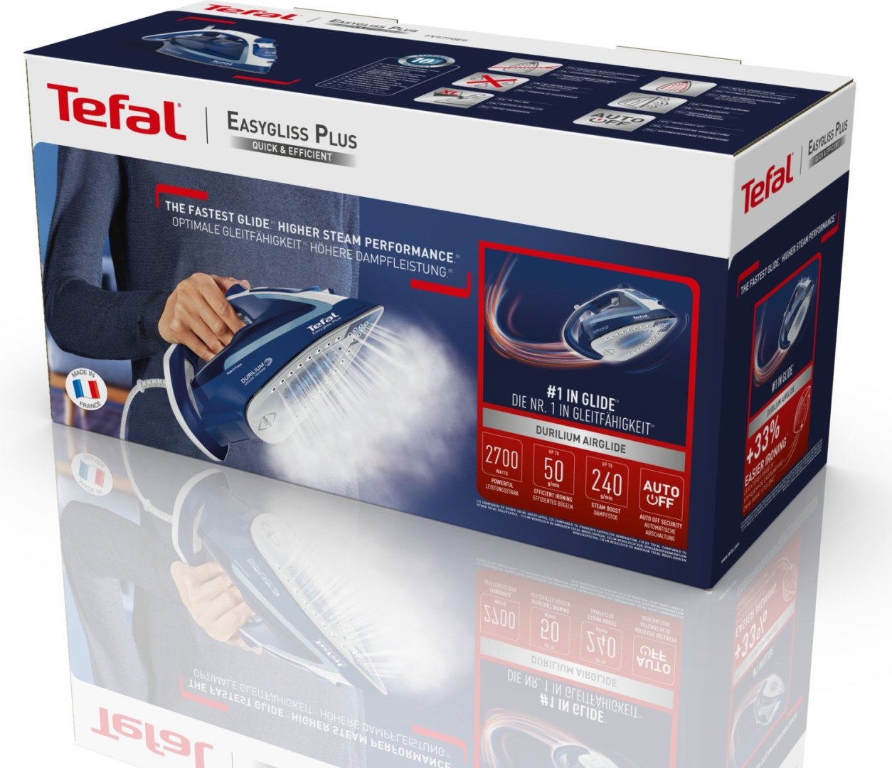 Утюг Tefal Easygliss Plus FV5770E0 синий купить,0
