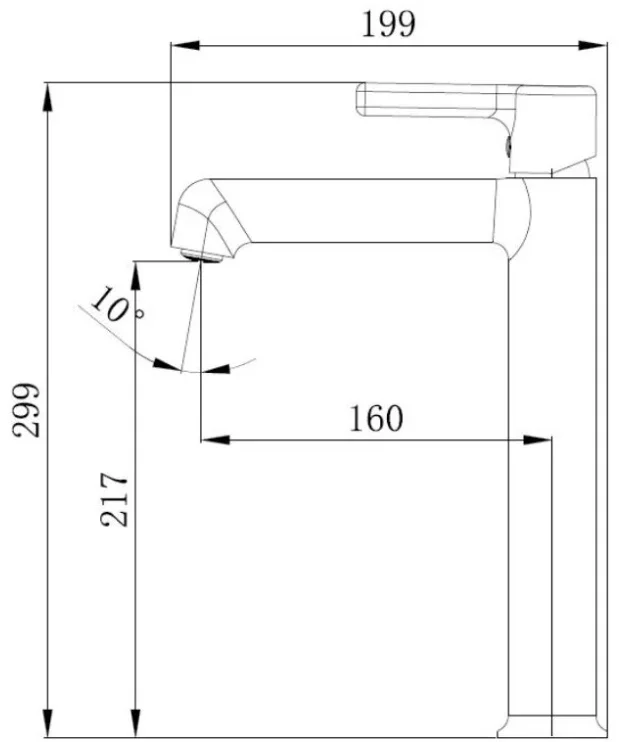 Смеситель для раковины Voda Column CLM25B черный - ForteMarket Смеситель для раковины Voda Column CLM25B черный купить,53825