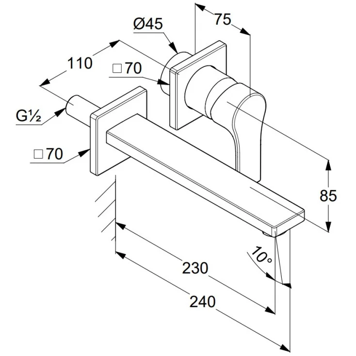 Смеситель Kludi Zenta 482450565 хром