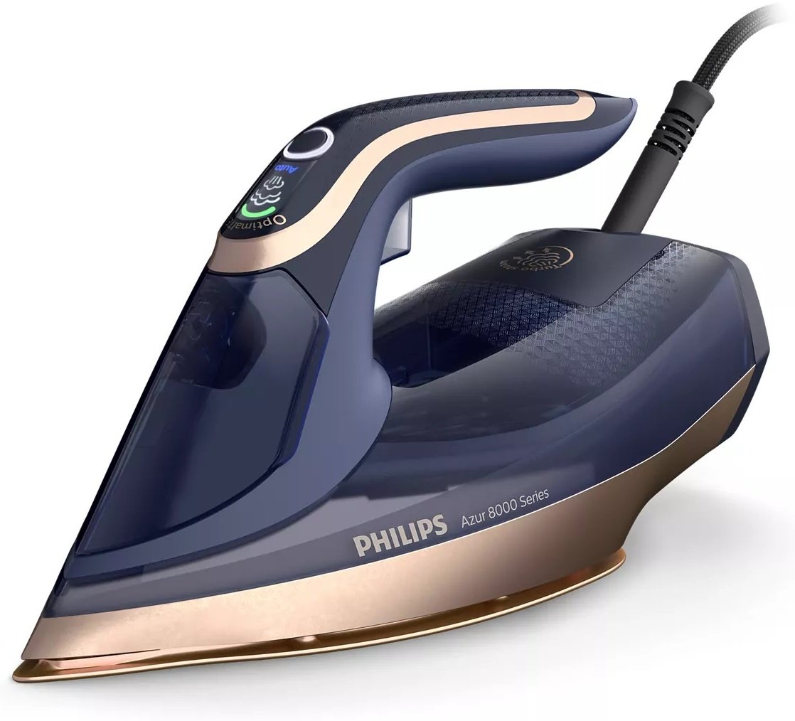 Утюг Philips Azur 8000 DST8050/20 синий, золотистый