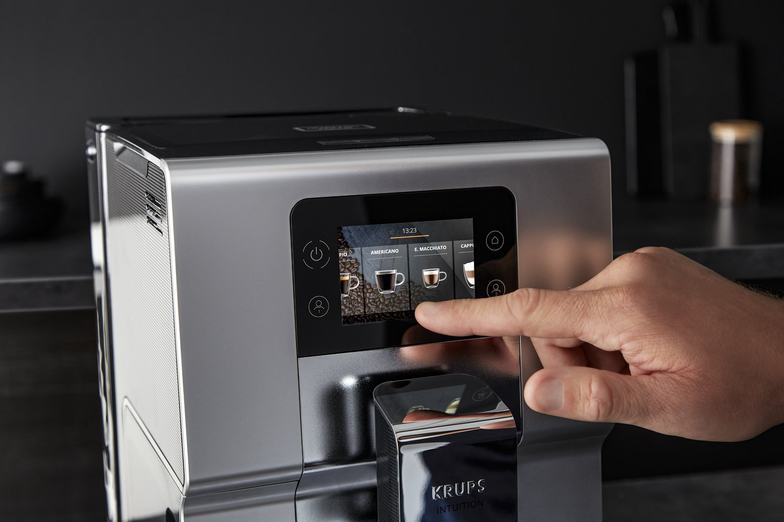 Кофемашина Krups Intuition Preference+ EA875E10 серебристый купить,NaN