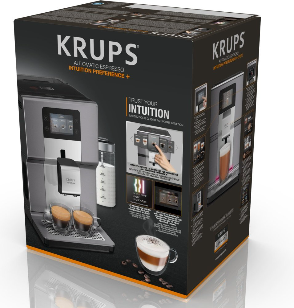 Кофемашина Krups Intuition Preference+ EA875E10 серебристый купить,NaN