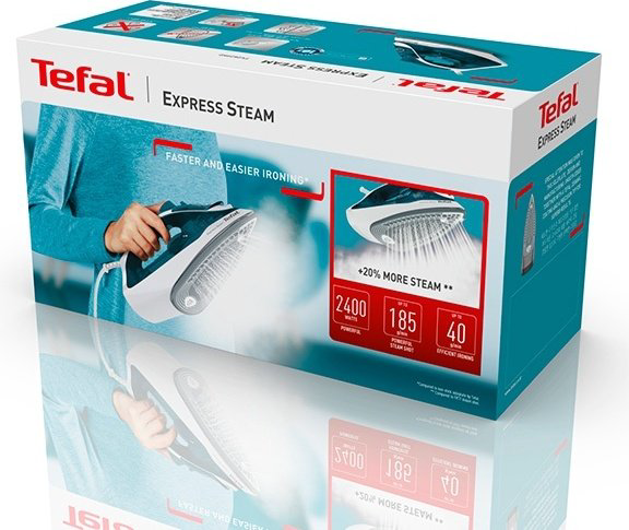Утюг Tefal Express Steam FV2839E0 зеленый купить,NaN