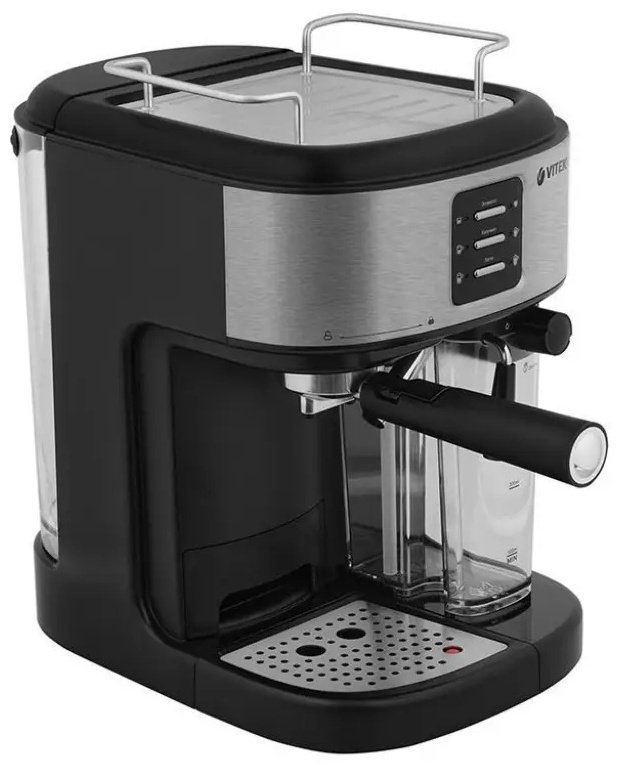Кофемашина Vitek VT-8489 черный, стальной купить,0