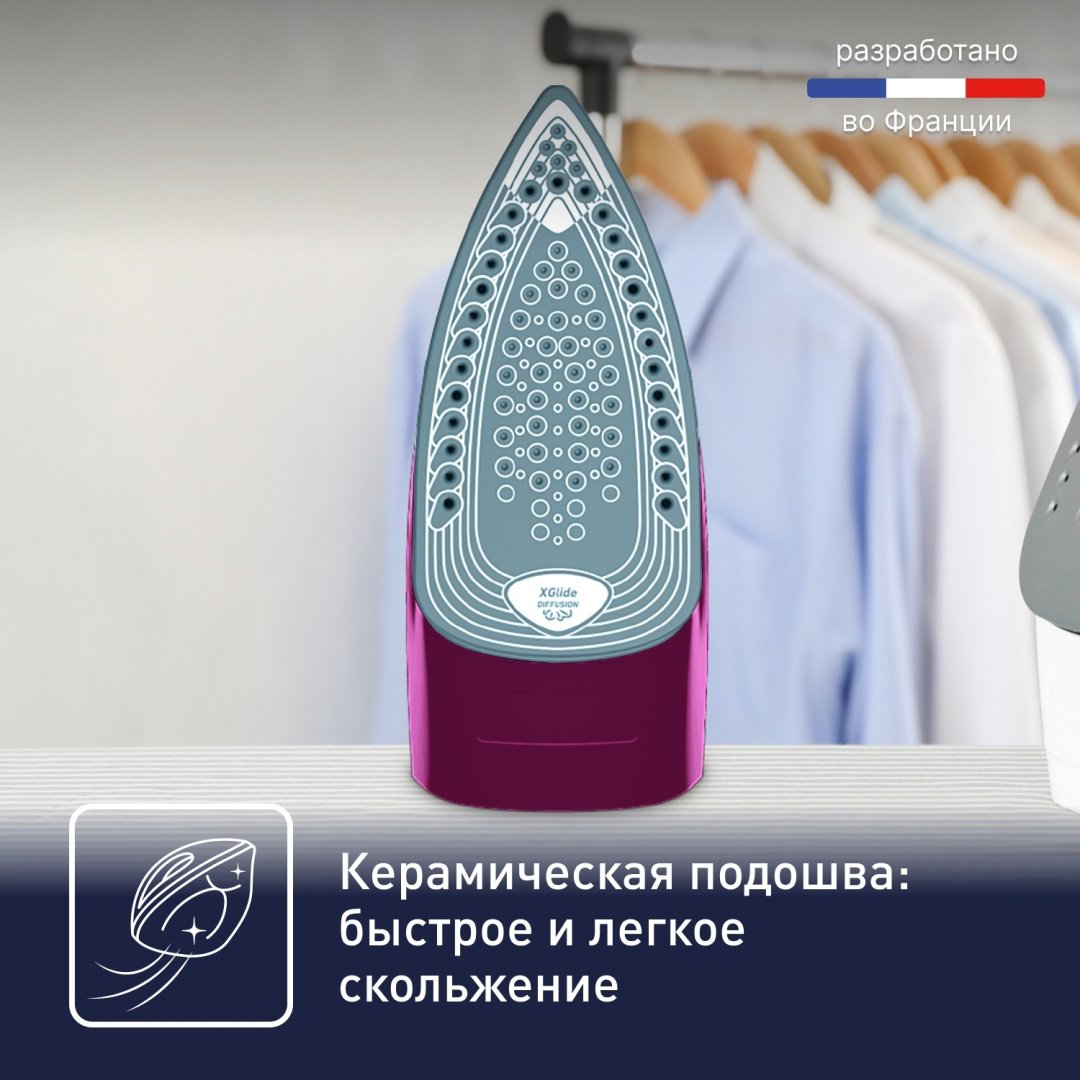 Утюг Tefal Express Steam FV2846E0 черный, красный купить,0