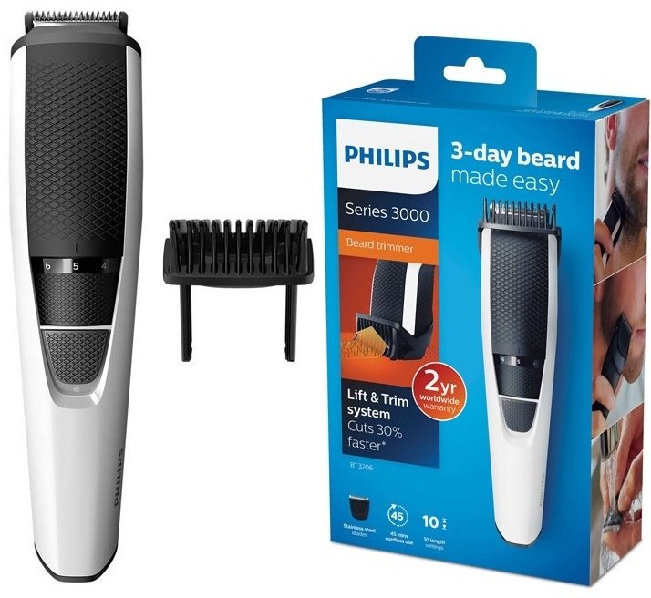 Philips триммер для бороды и усов BT-3206/14 - ForteMarket Philips триммер для бороды и усов BT-3206/14 купить,0