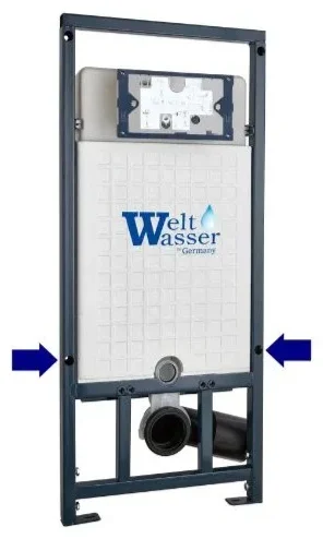 Инсталляция комплект WeltWasser MM50764 MARBERG 507 + MERZBACH 043 MT-BL + MAR 507 RD GL-WT черный