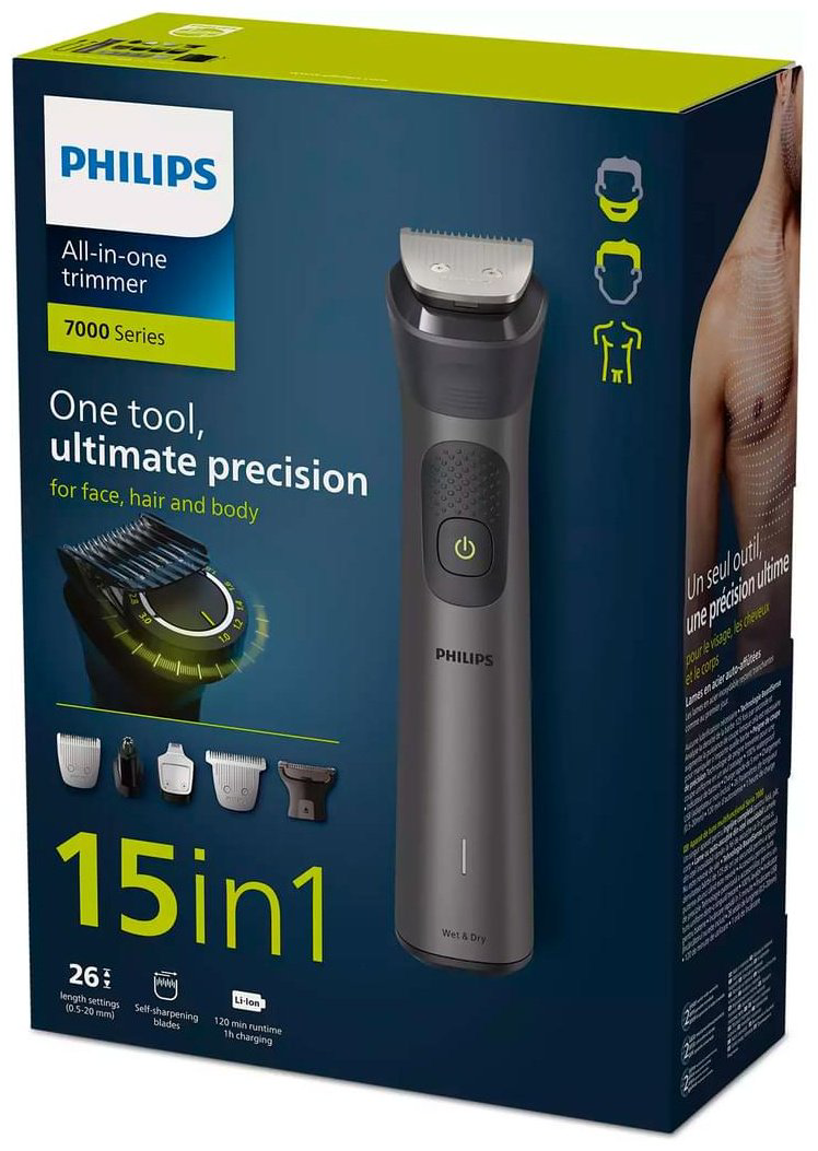Philips триммер для стрижки, для бороды и усов, для носа, для ушей, для бровей MG-7950/15 купить,NaN