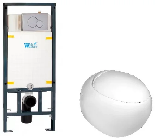 Инсталляция комплект WeltWasser MJ5072 MARBERG 507 + JECKENBACH 004 GL-WT + MAR 507 SE-CR Белый