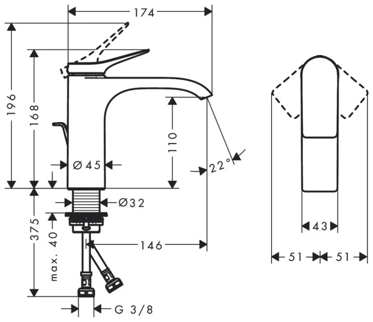 Смеситель Hansgrohe Vivenis 75020000 хром