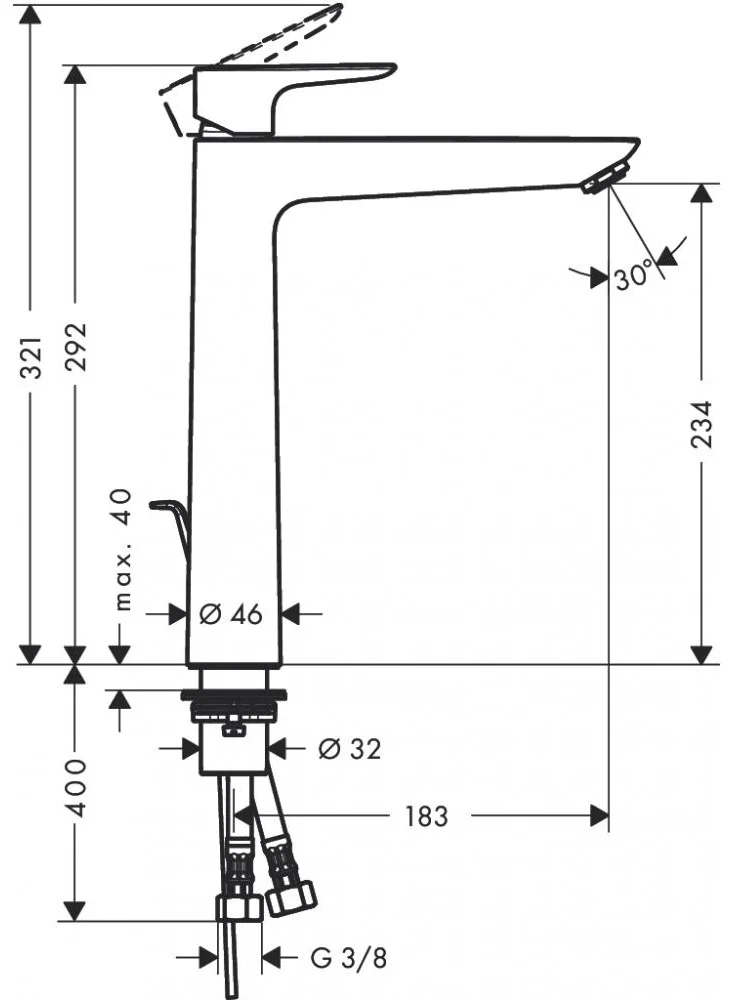 Смеситель Hansgrohe Talis E 71716000 хром - ForteMarket Смеситель Hansgrohe Talis E 71716000 хром купить,240912