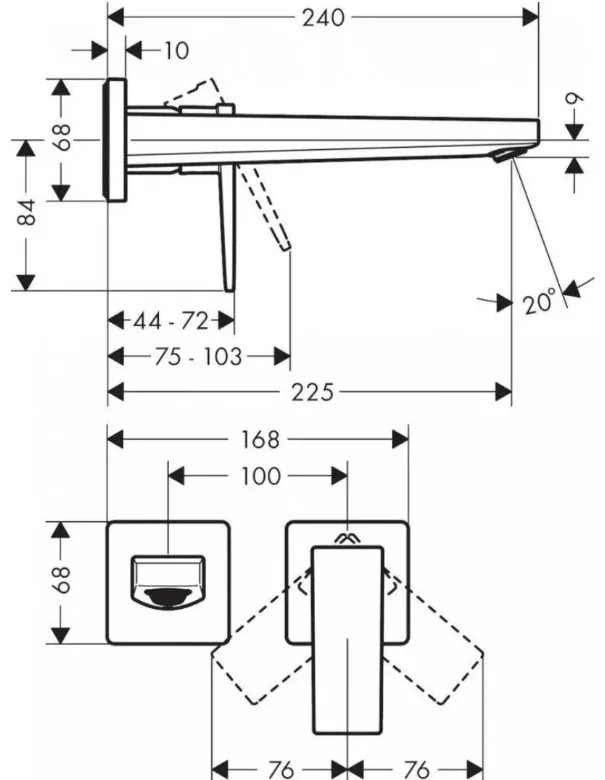 Смеситель Hansgrohe Metropol 32526670 черный