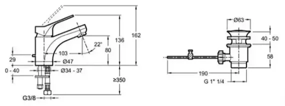 Смеситель Jacob Delafon Brive E75760-CP хром купить,63200