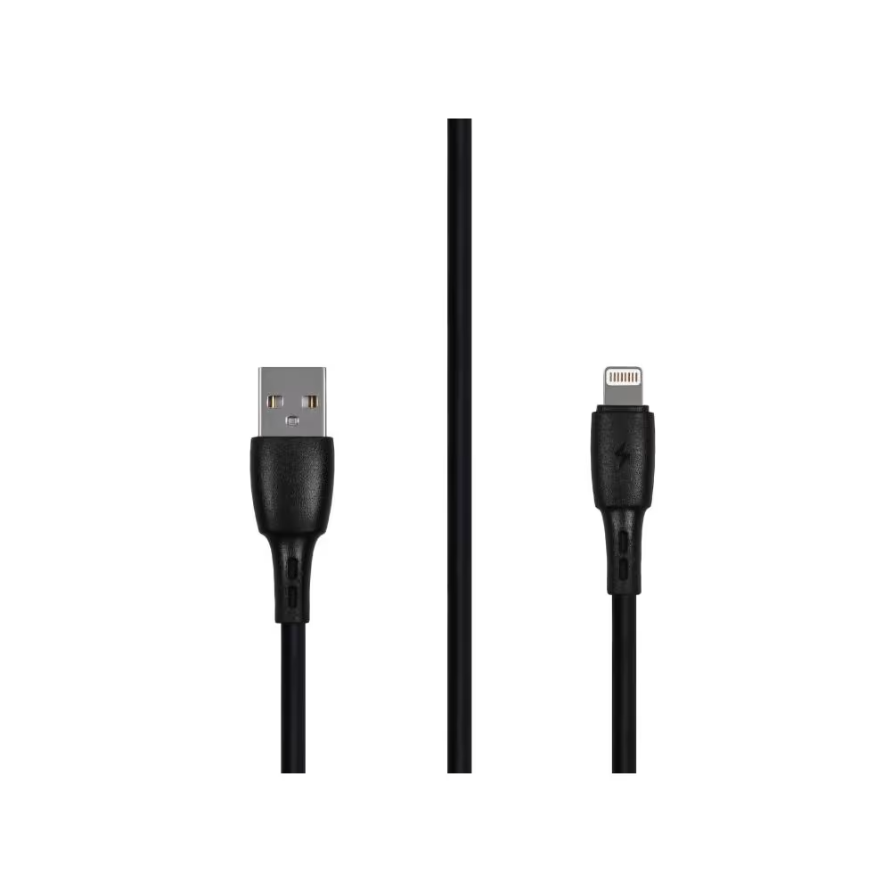 Кабель Carmega USB-Lightning CAR-C-AL1M-BK 1м черный - ForteMarket Кабель Carmega USB-Lightning CAR-C-AL1M-BK 1м черный купить,0