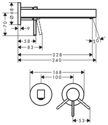 Смеситель Hansgrohe Finoris 76050670 черный