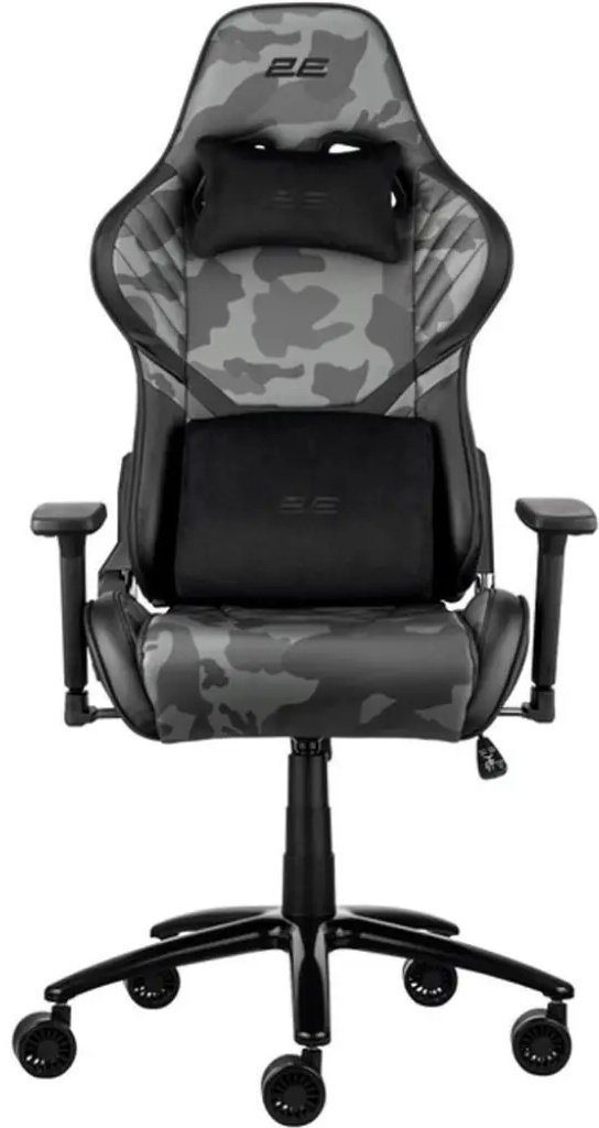 Игровое кресло 2E 2E-GC-HIB-BK, черный, хаки