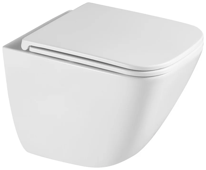 Унитаз Abber Rechteck AC1220TC с инсталляцией AC0105 и кнопкой AC0120MW белая матовая