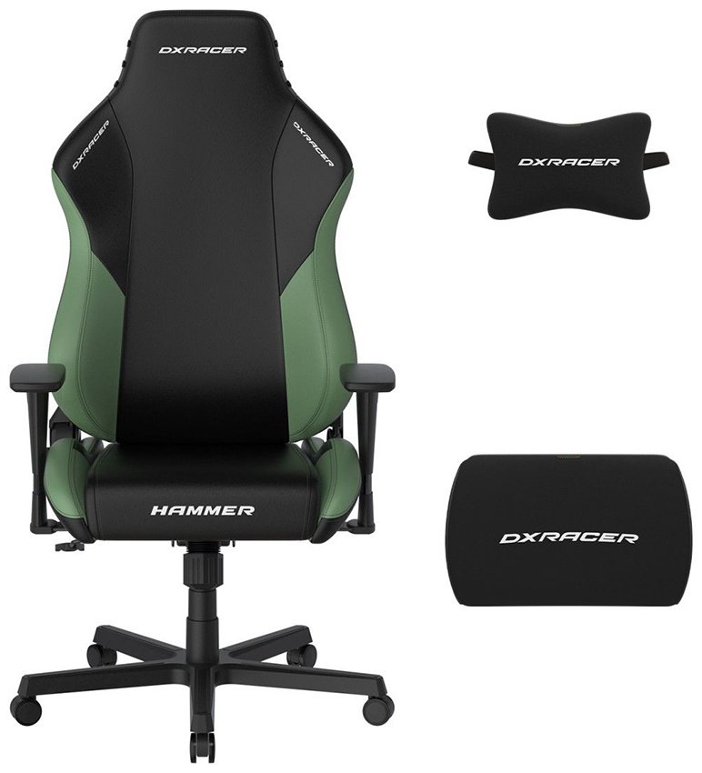 Игровое кресло DXRacer Hammer GC/LHE23LTA/NM, черный, зеленый купить,0