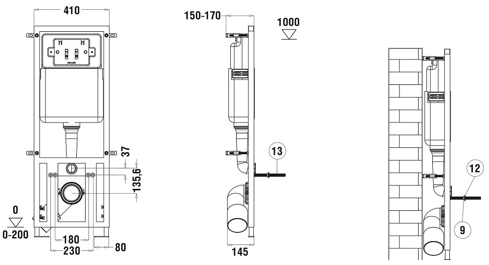 Инсталляция комплект WeltWasser MT4102 MARBERG 410 + TELBACH 004 GL-WT + MAR 410 SE-CR белый купить,162100