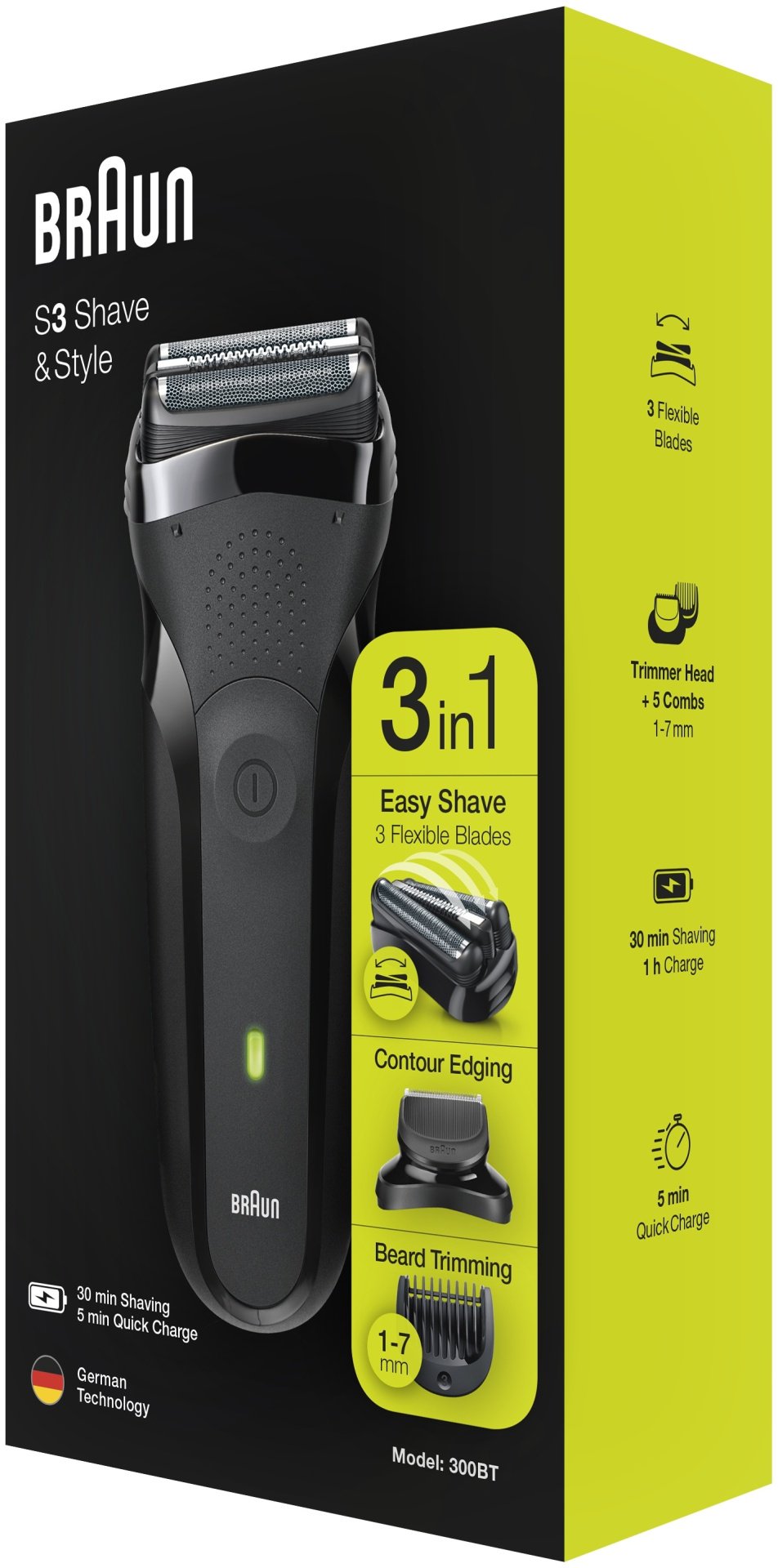 Электробритва Braun Series 3 300BT сеточная от сети / аккумулятора купить,0