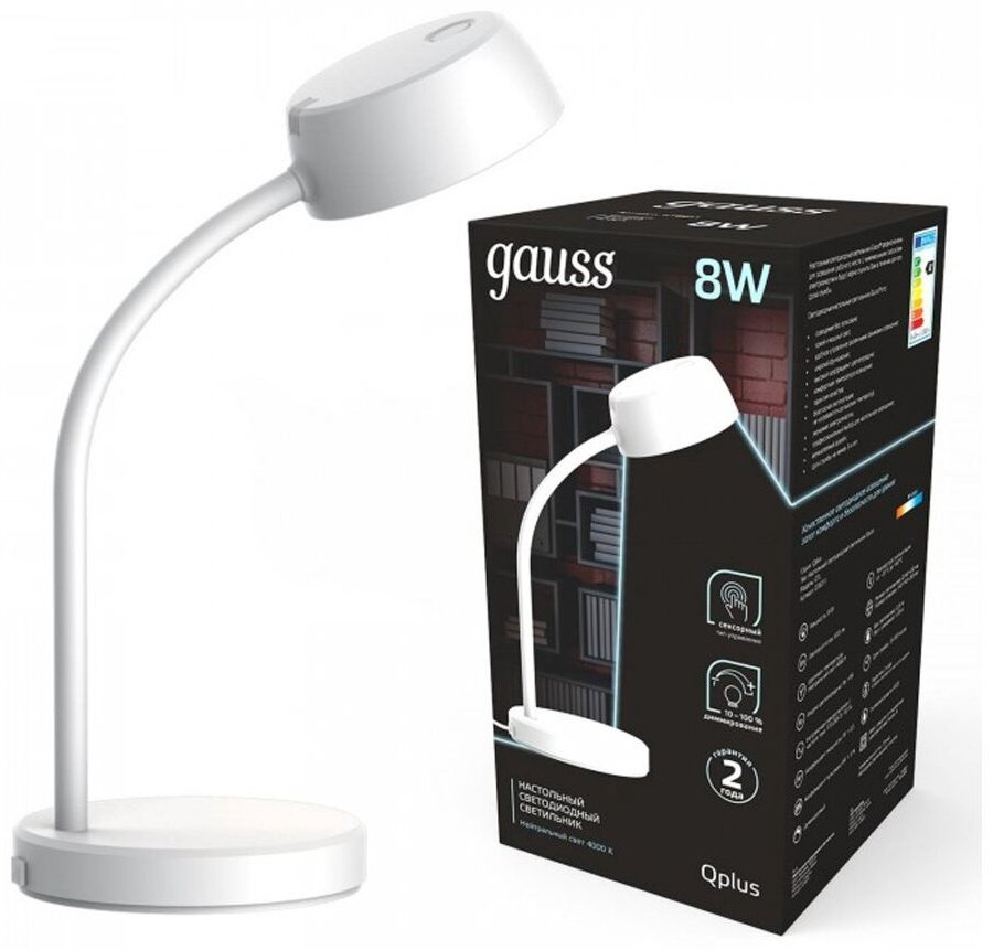 Настольная лампа Gauss Qplus GTL603 LED, 8 Вт, пластик купить,19990