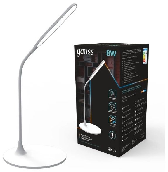 Настольная лампа Gauss GTL502 LED, 8 Вт, пластик