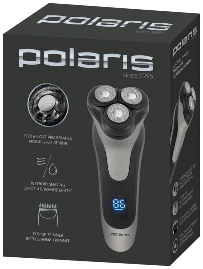 Электробритва Polaris PMR 0420R роторная от сети / аккумулятора - ForteMarket Электробритва Polaris PMR 0420R роторная от сети / аккумулятора купить,0