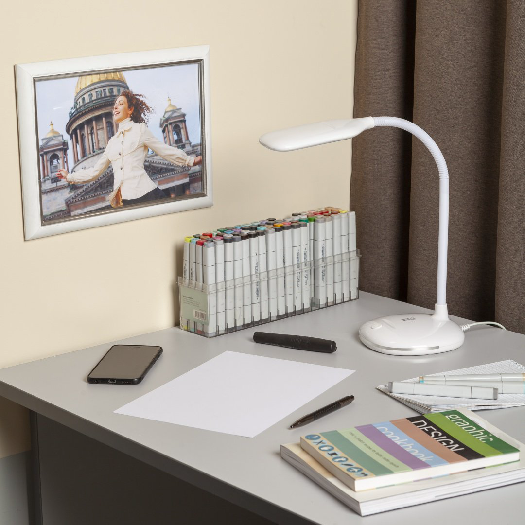 Настольная лампа ЭРА NLED-477-8W-W LED, 8 Вт, пластик - ForteMarket Настольная лампа ЭРА NLED-477-8W-W LED, 8 Вт, пластик купить,14990