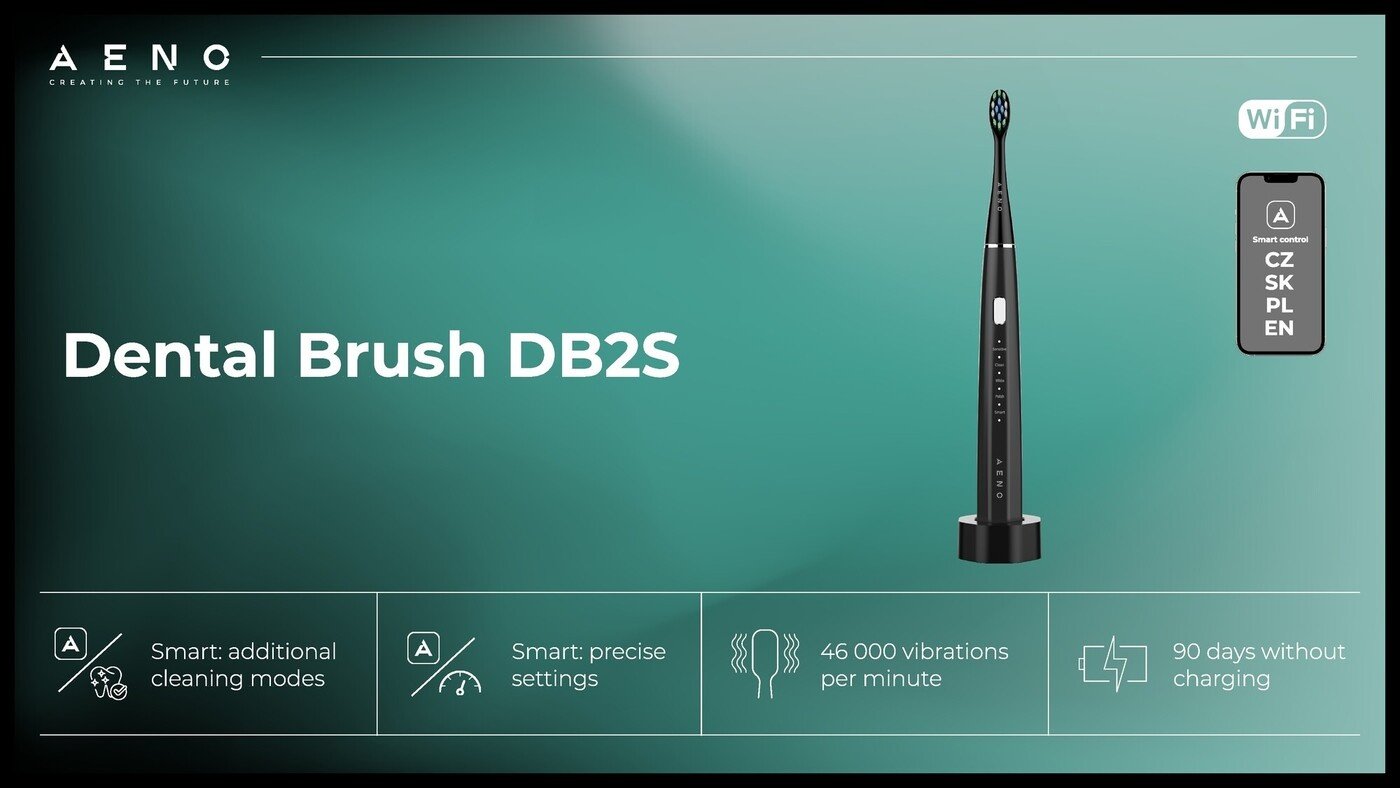 Электрическая щетка AENO звуковая DB2S щетина средняя - ForteMarket Электрическая щетка AENO звуковая DB2S щетина средняя купить,0