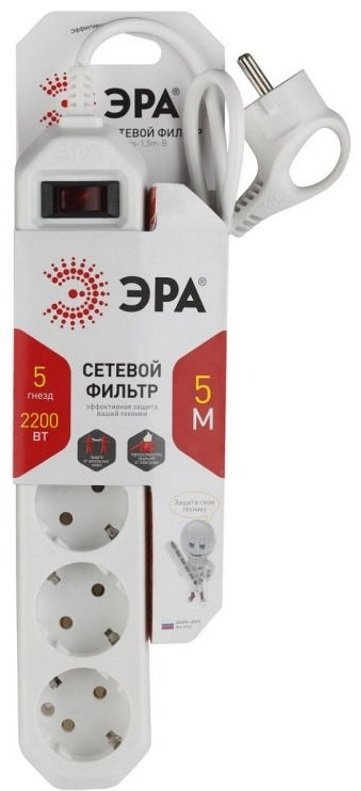 ЭРА USF-5es-5m-w 5 м белый