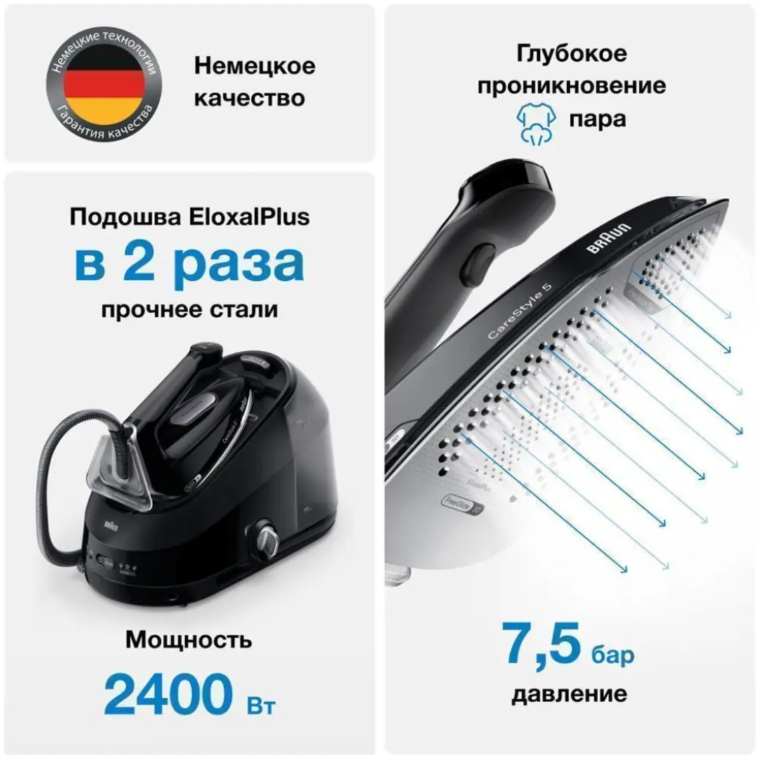Парогенератор Braun CareStyle 5 IS5249BK черный - ForteMarket Парогенератор Braun CareStyle 5 IS5249BK черный купить,0