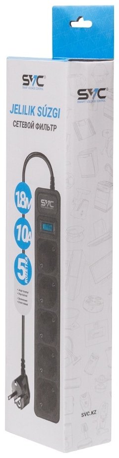 Сетевой фильтр SVC ZC5S-18M 1.8 м