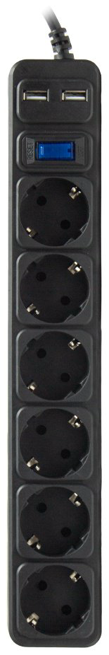 Сетевой фильтр SVC ZC6S-30M-USB 3 м