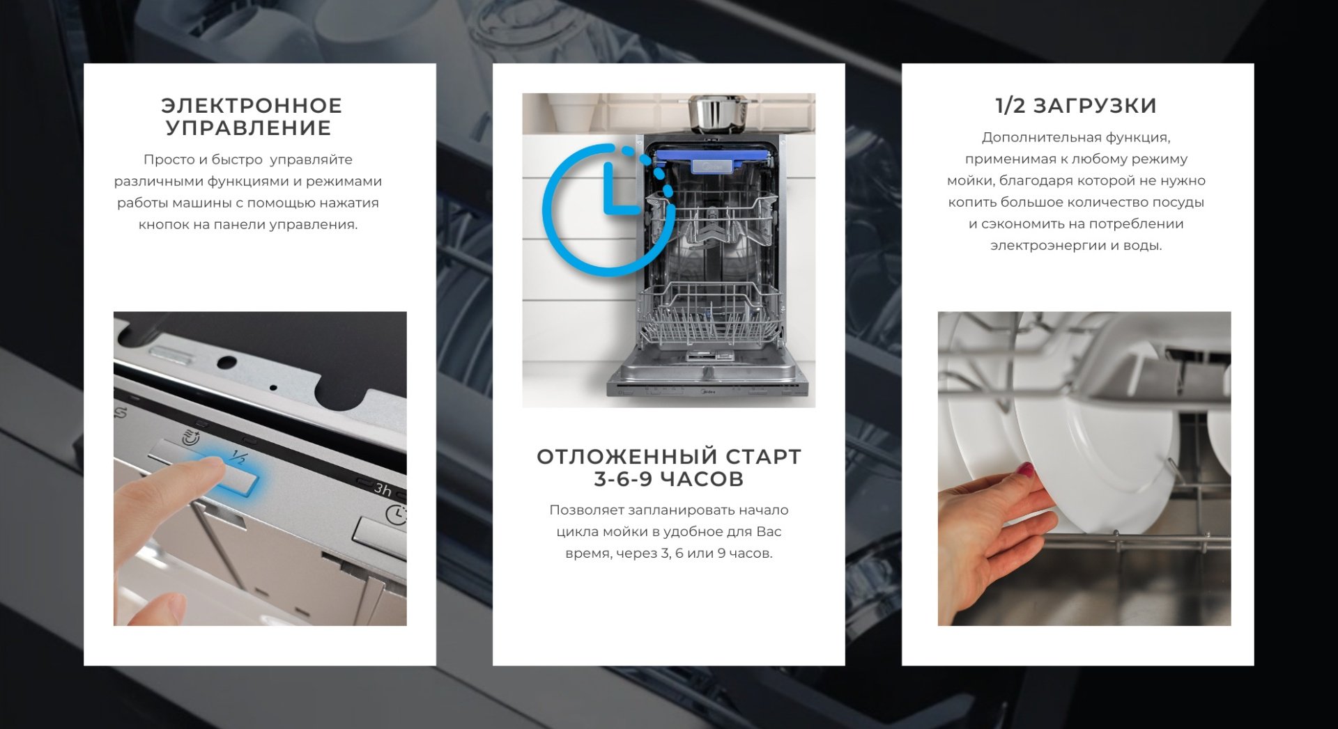 Посудомоечная машина Midea MDWB-4515BA серый - ForteMarket Посудомоечная машина Midea MDWB-4515BA серый купить,0