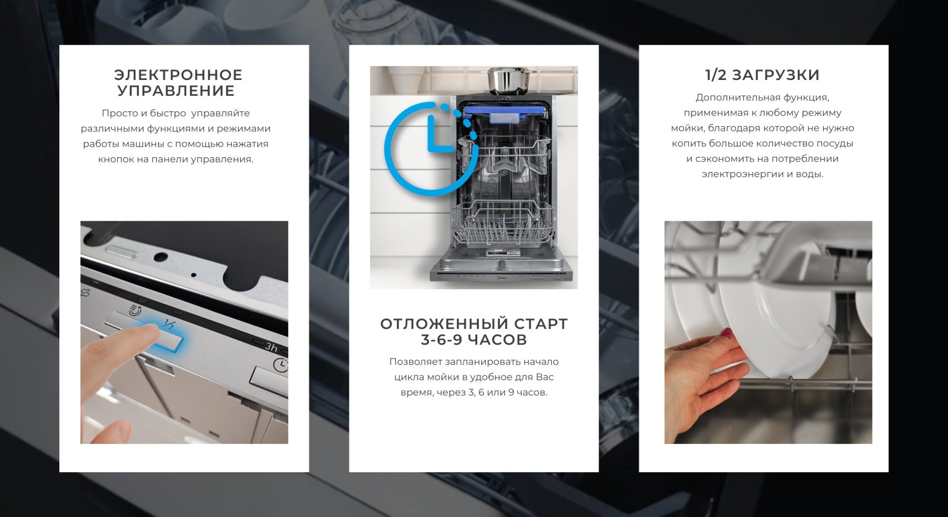 Посудомоечная машина Midea MDWB-4515BA серый - ForteMarket Посудомоечная машина Midea MDWB-4515BA серый купить,160004