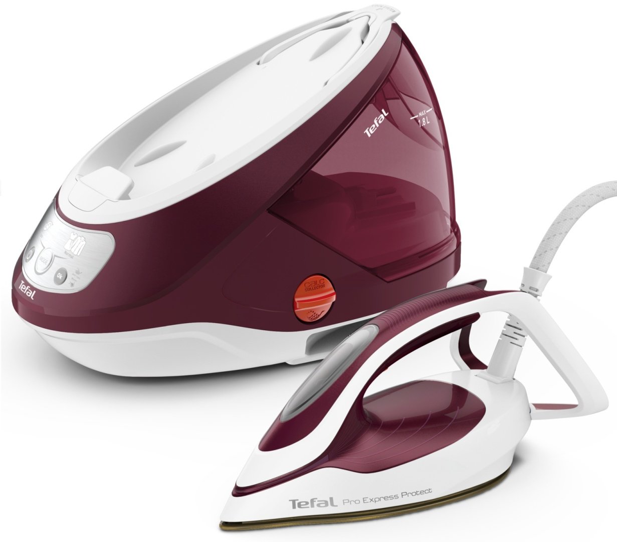 Парогенератор Tefal Pro Express Protect GV9220E0 красный купить,0