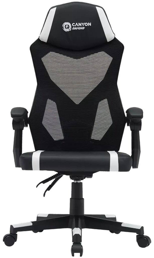 Игровое кресло Canyon CNE-MCH01W, черный, белый купить,49410