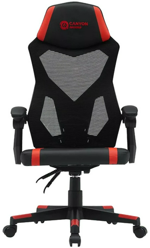 Игровое кресло Canyon CNE-MCH01R, черный, красный