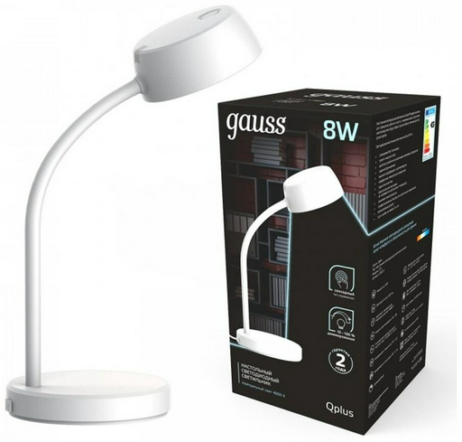 Настольная лампа Gauss Qplus GTL603 LED, 8 Вт, пластик